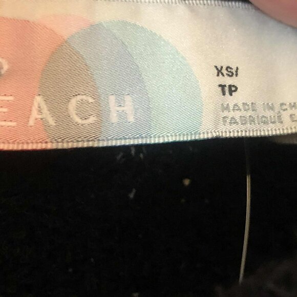 NWOT FREE PEOPLE BEACH Claire Teddy Plush Strapless One-Piece Jumpsuit Black XS - Picture 7 of 8